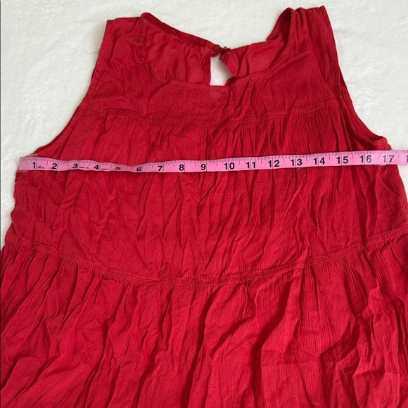 Max Studio Red Orange Sleeveless Tiered Maxi Dress - Picture 6 of 8